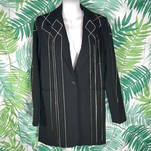 Hot & delicious RHINESTONE FRINGE blazer | color black | size medium